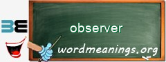 WordMeaning blackboard for observer